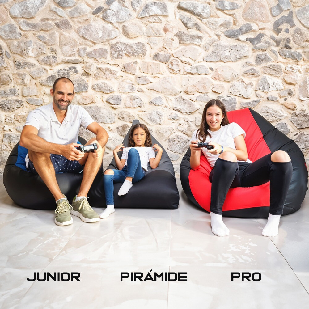 Pack Gaming Junior Grigio: Pouf Gaming JUNIOR + Poggiapiedi + Cuscino (5)