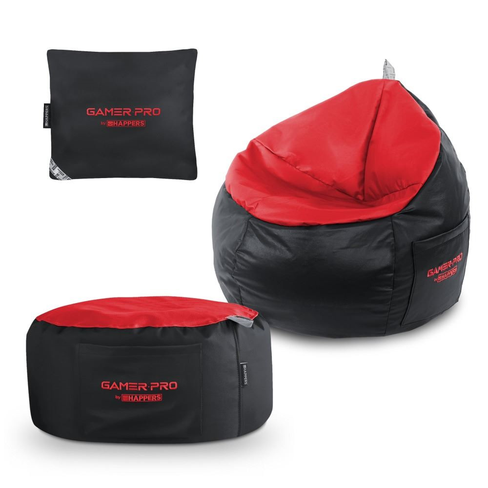 Pack Gaming Junior Rosso: Pouf Gaming JUNIOR + Poggiapiedi + Cuscino ()