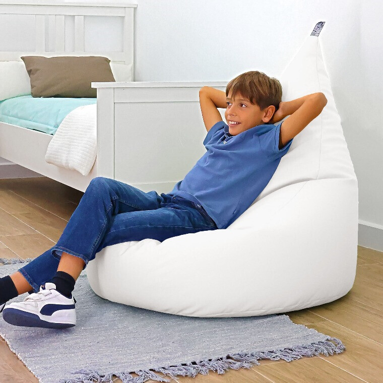 Pouf Poltrona Similpelle Bianco (2)