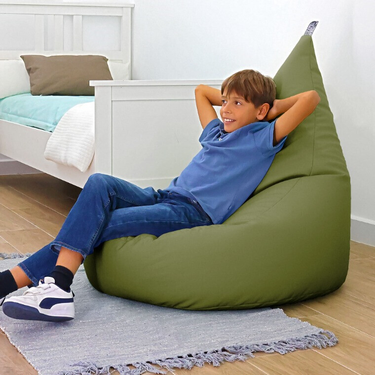 Pouf Poltrona Similpelle Kaki (2)