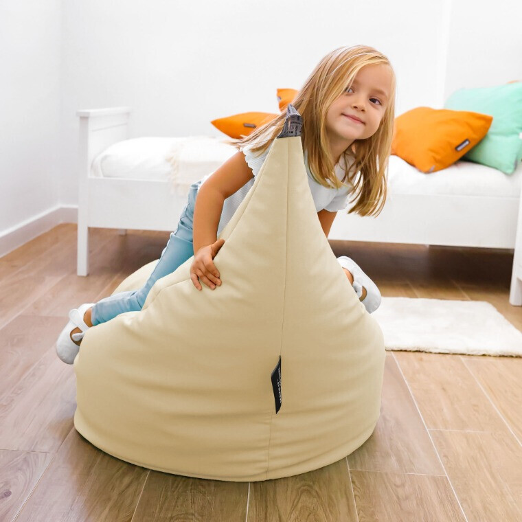 Pouf Poltrona Similpelle Ecrù (2)