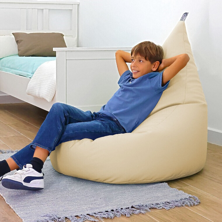 Pouf Poltrona Similpelle Ecrù (2)