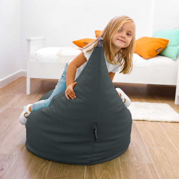 Pouf Poltrona Similpelle Grigio (2)
