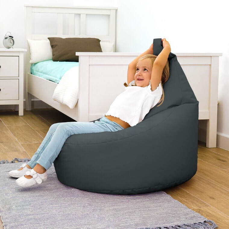 Pouf Poltrona Similpelle Grigio (1)