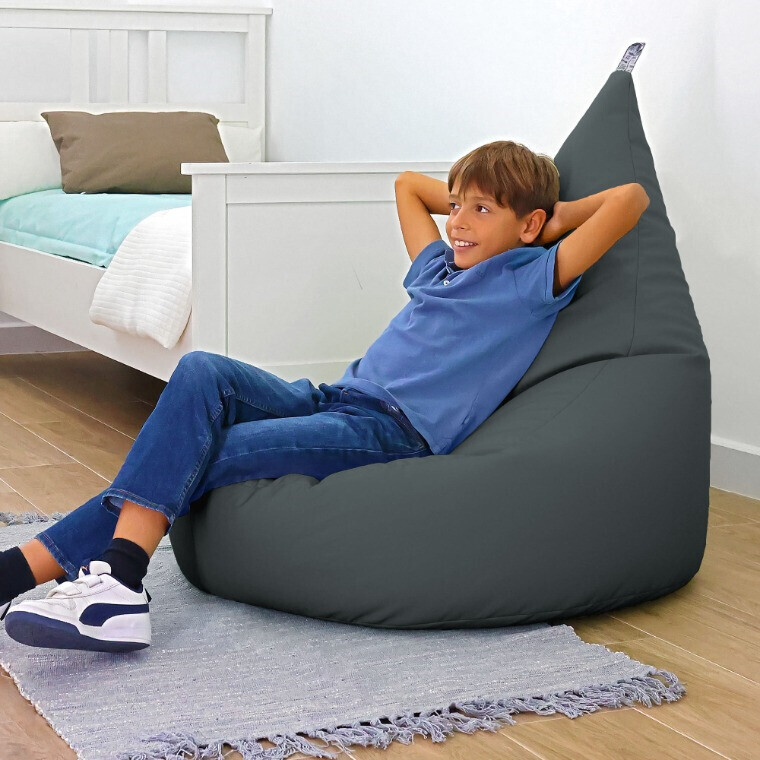 Pouf Poltrona Similpelle Grigio (2)
