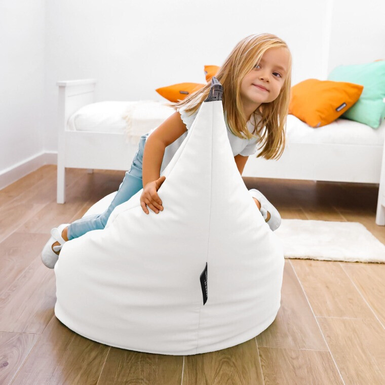 Pouf Poltrona Similpelle Bianco (2)
