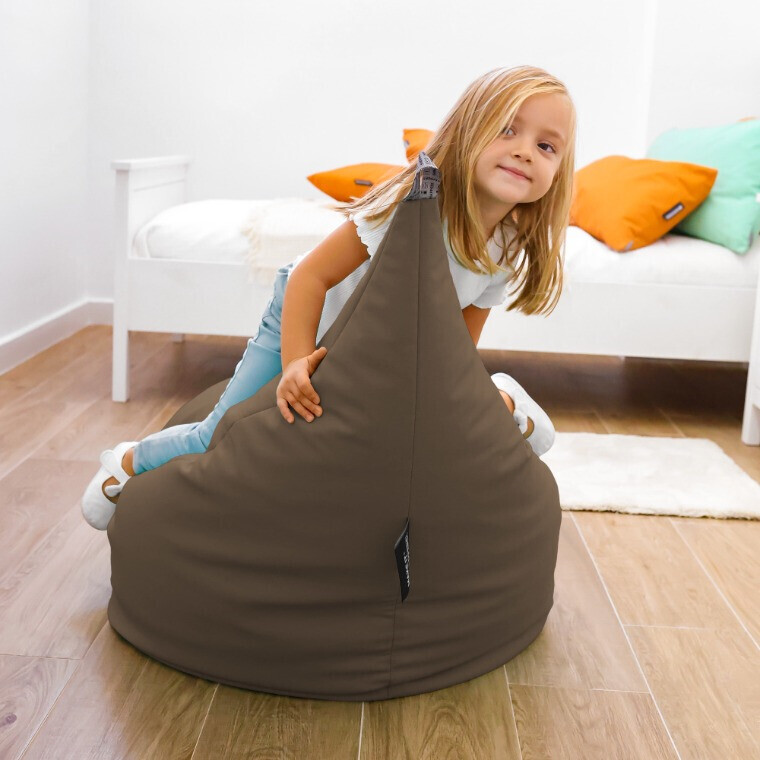 Pouf Poltrona Similpelle Marrone (1)