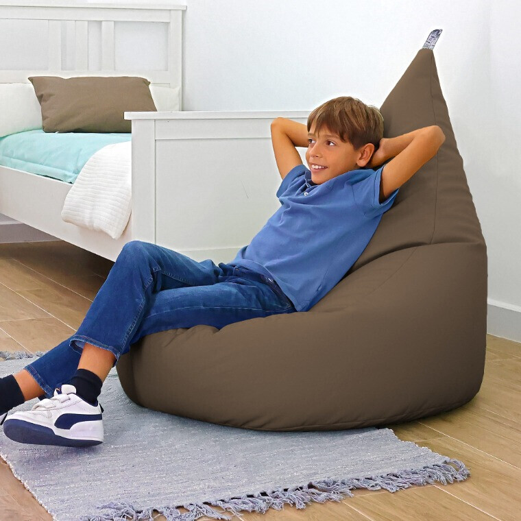 Pouf Poltrona Similpelle Marrone (2)