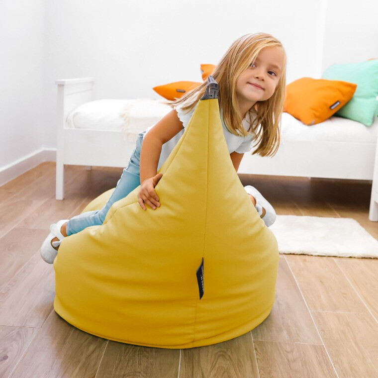 Pouf Poltrona Similpelle Senape (2)