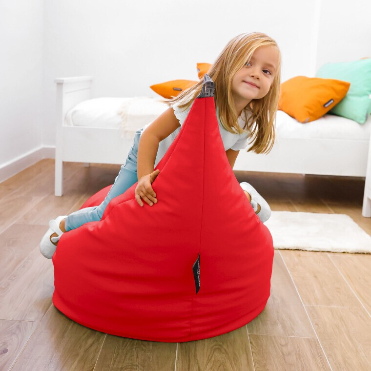 Pouf Poltrona Similpelle Rosso (2)