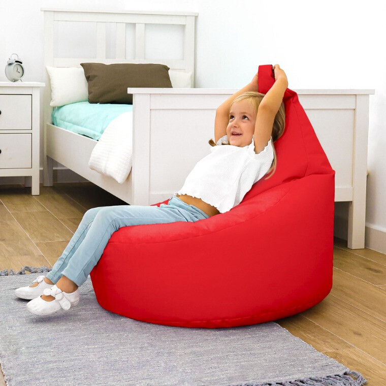 Pouf Poltrona Similpelle Rosso (1)