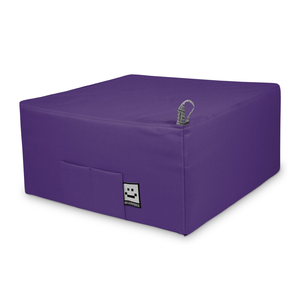 Puff Cama Individual para una persona Polipiel Lila Happers ()