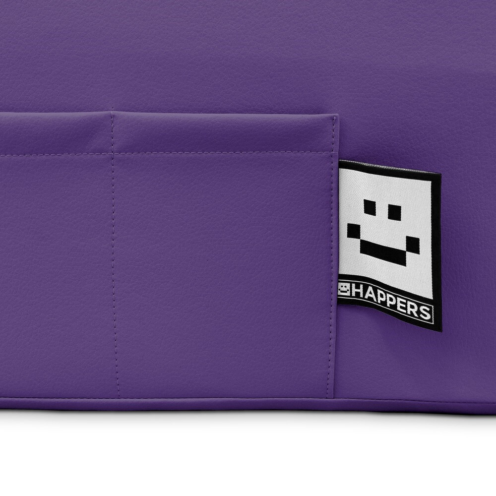 Puff Cama Individual para una persona Polipiel Lila Happers (6)