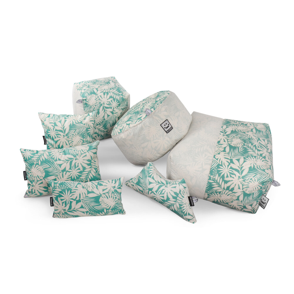 Puff Cuadrado Print Turquesa (3)