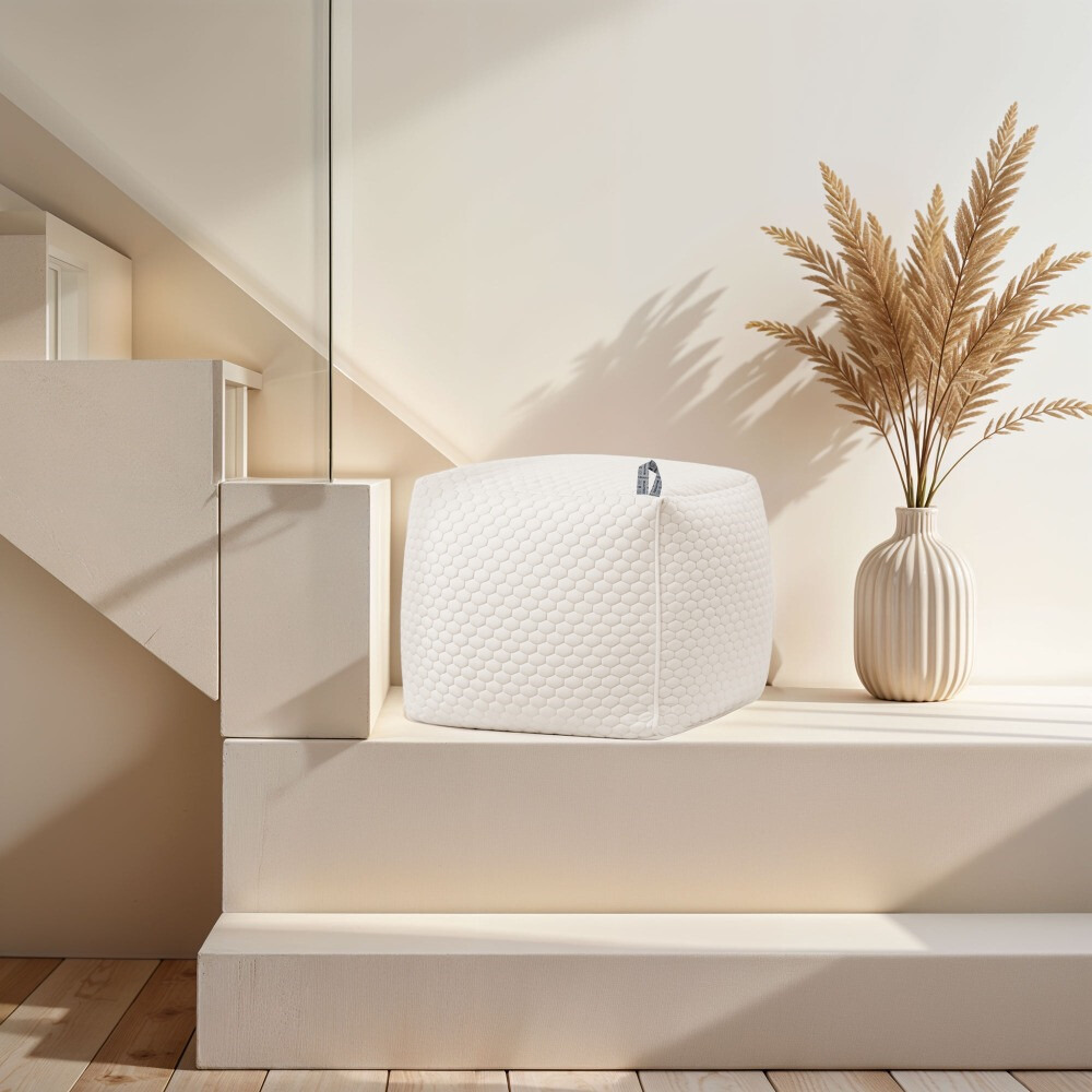 Pouf Quadrato Morgan Bianco (6)