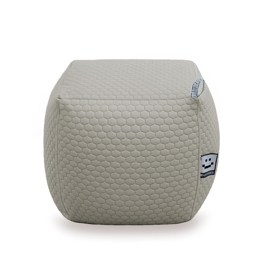 Pouf Quadrato Morgan Grigio Chiaro ()