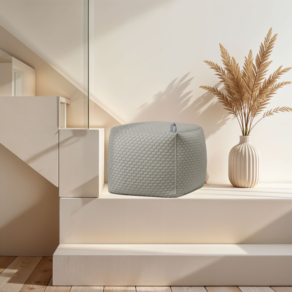 Pouf Quadrato Morgan Grigio Chiaro (6)