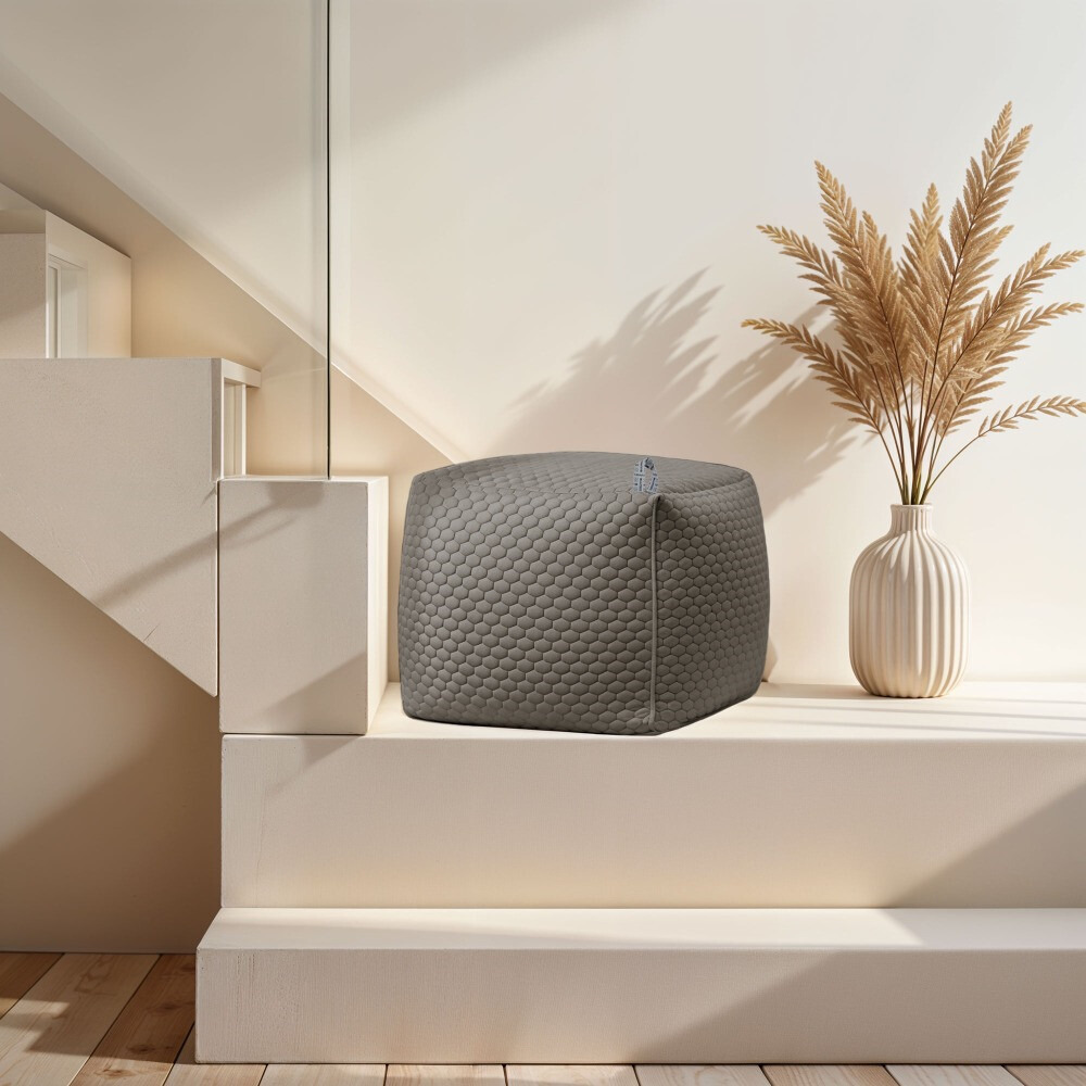 Pouf Quadrato Morgan Grigio (6)
