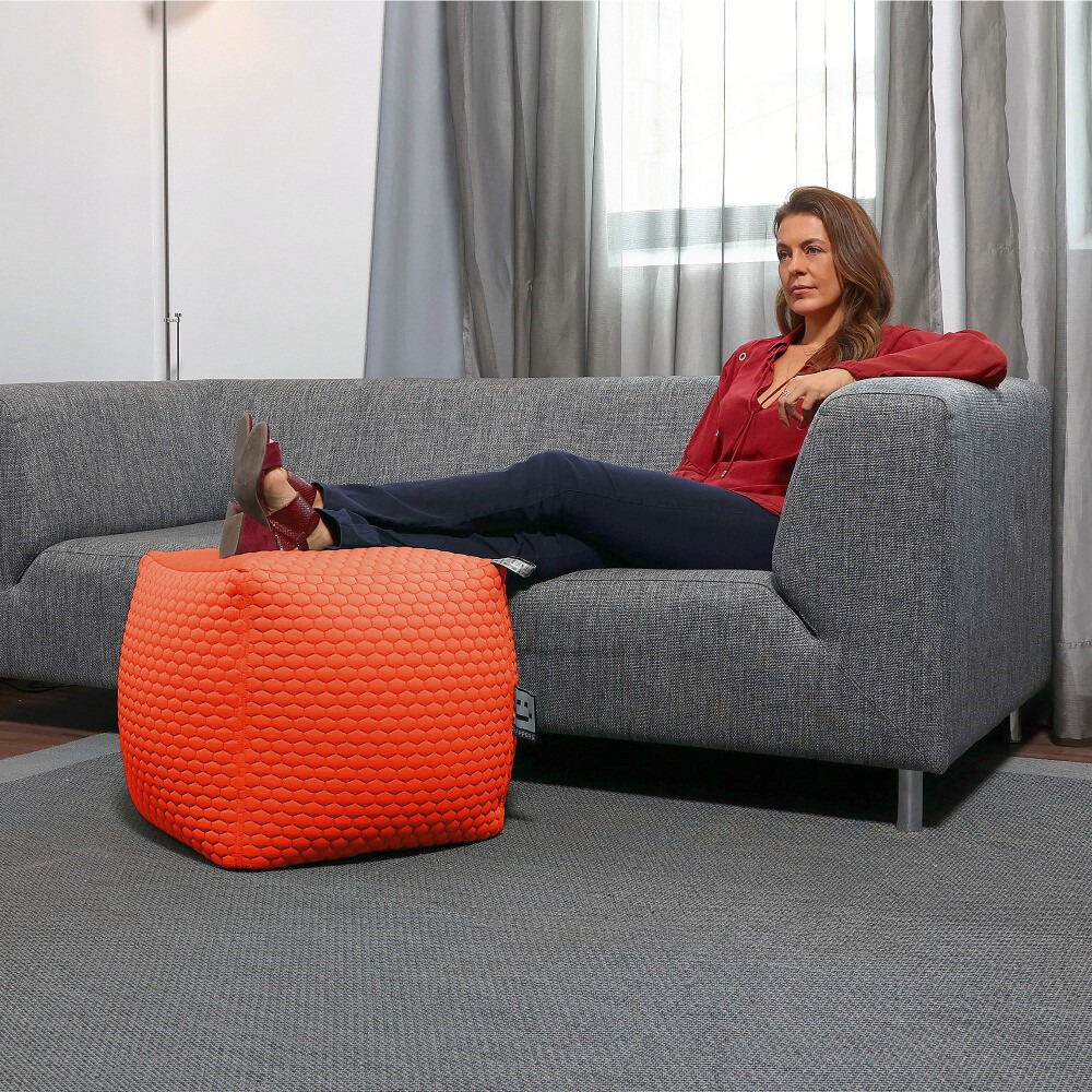 Pouf Quadrato Morgan Arancione (4)