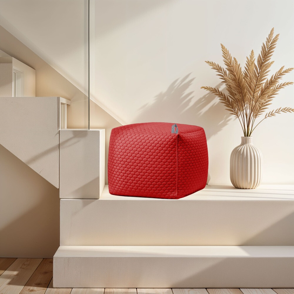 Pouf Quadrato Morgan Rosso (6)