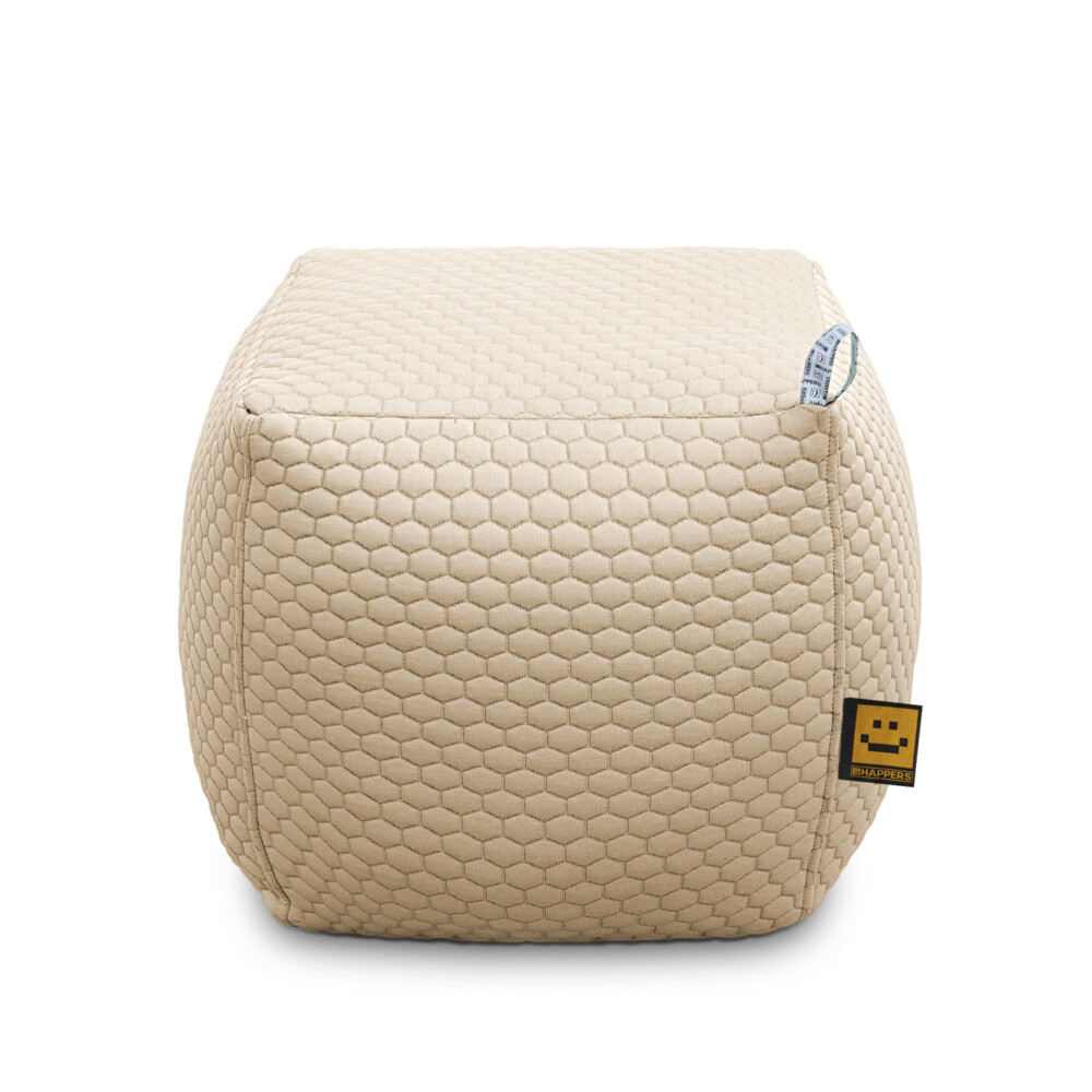 Pouf Quadrato Nita Beige ()