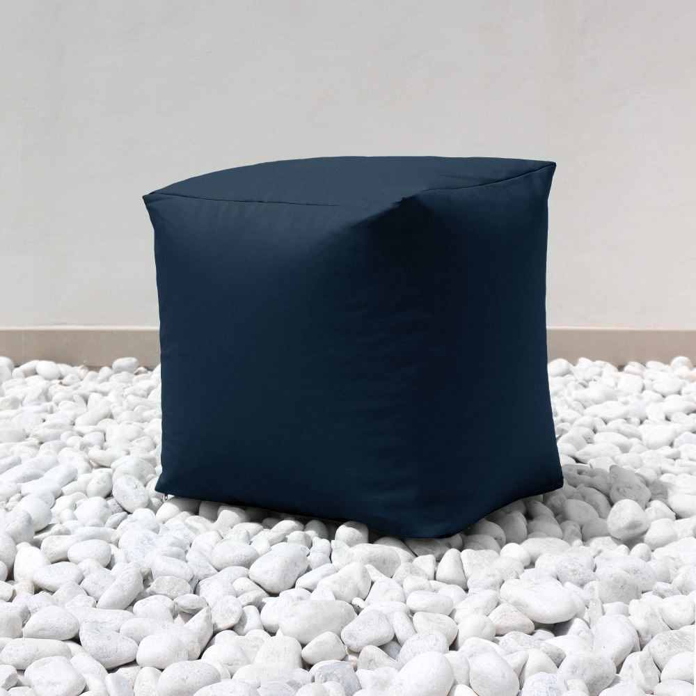 Puff Cuadrado Polipiel Exterior Azul Oscuro Happers (6)