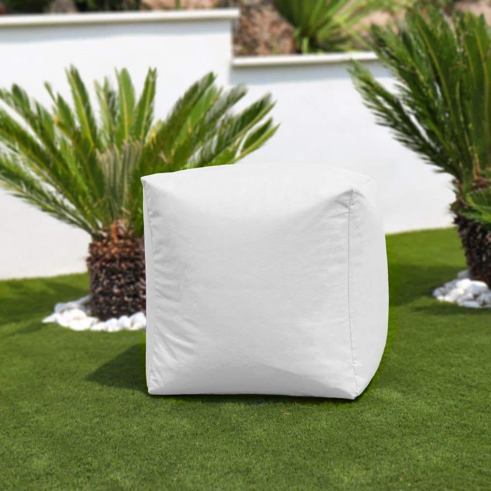 Puff Cuadrado Polipiel Exterior Blanco Happers (5)
