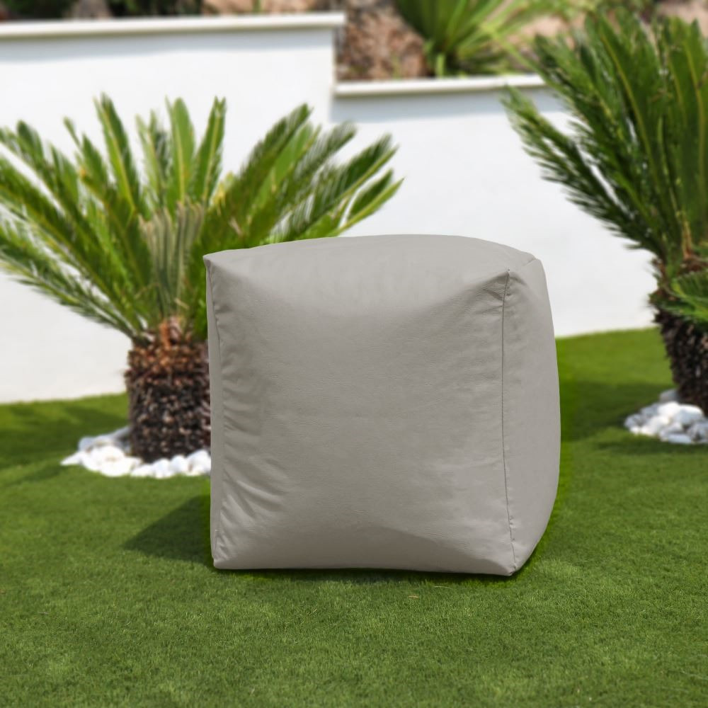 Puff Cuadrado Polipiel Exterior Gris Claro Happers (5)
