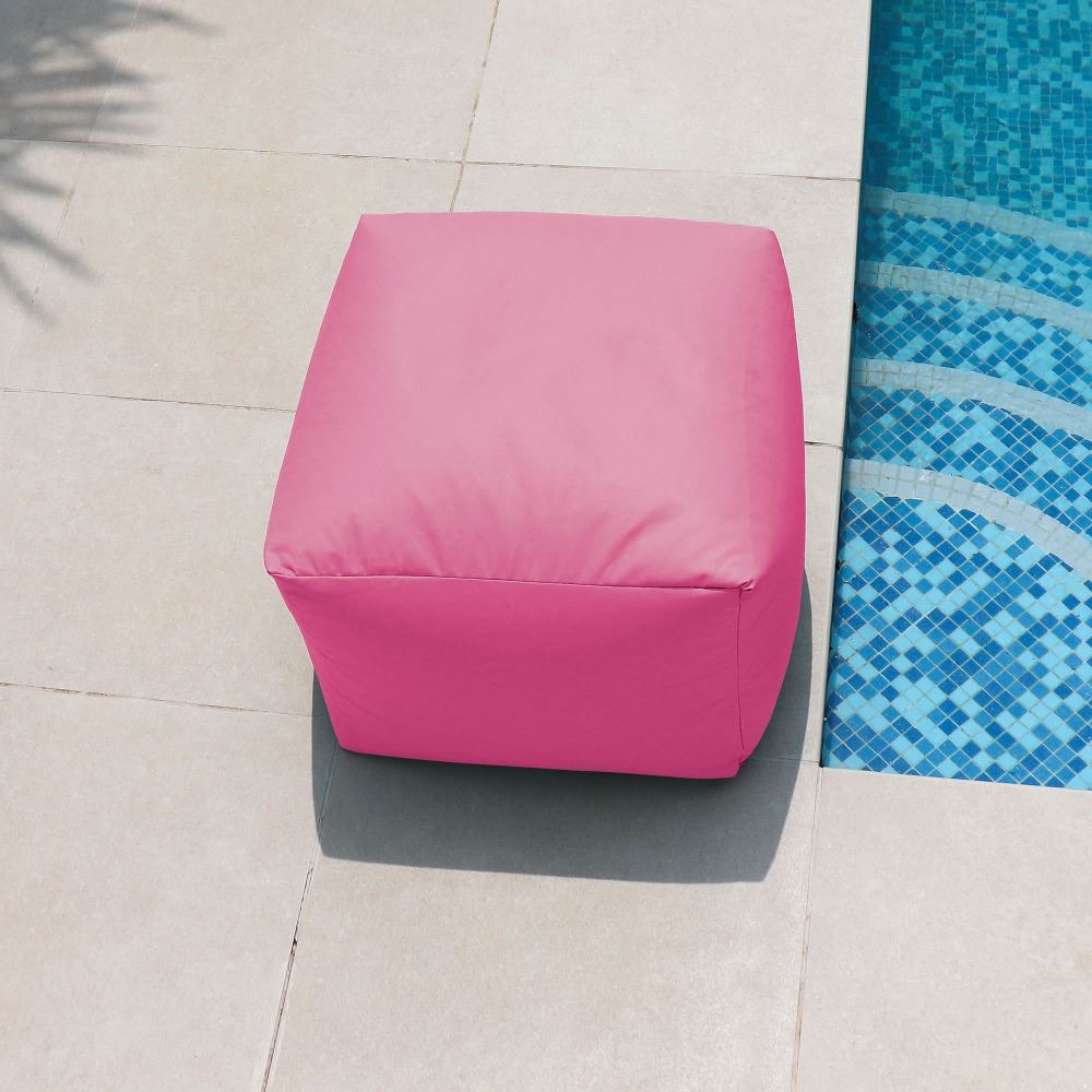 Puff Cuadrado Polipiel Exterior Rosa Happers (2)