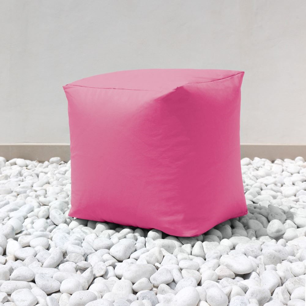 Puff Cuadrado Polipiel Exterior Rosa Happers (6)