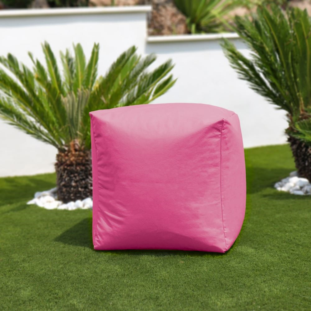Puff Cuadrado Polipiel Exterior Rosa Happers (5)