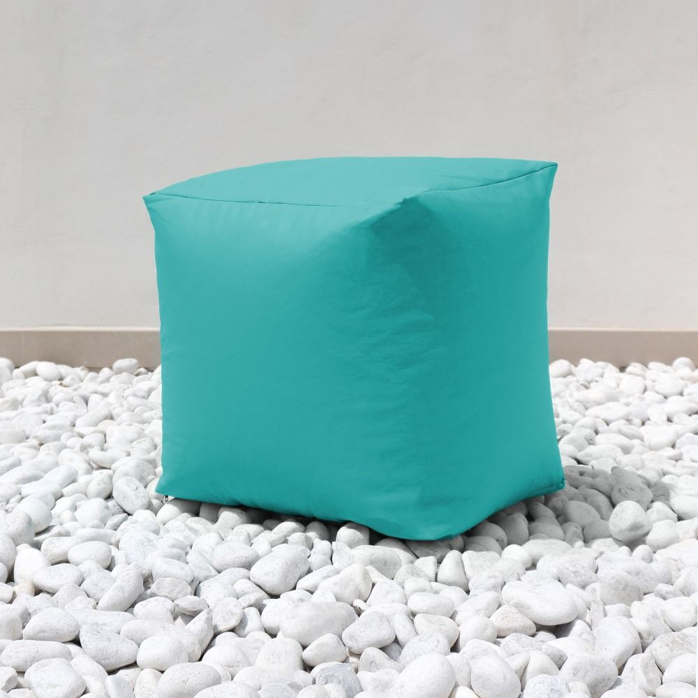 Puff Cuadrado Polipiel Exterior Turquesa Happers (6)