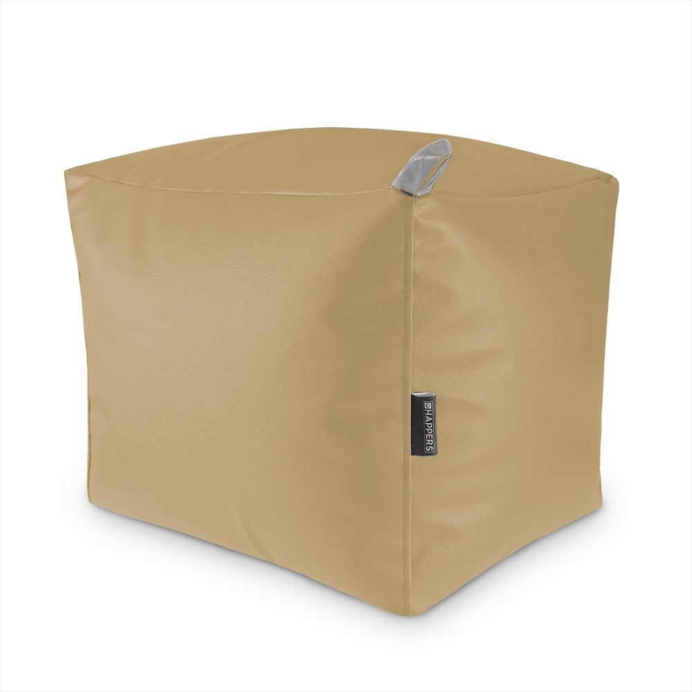Puff Cuadrado Polipiel Indoor Beige Happers ()