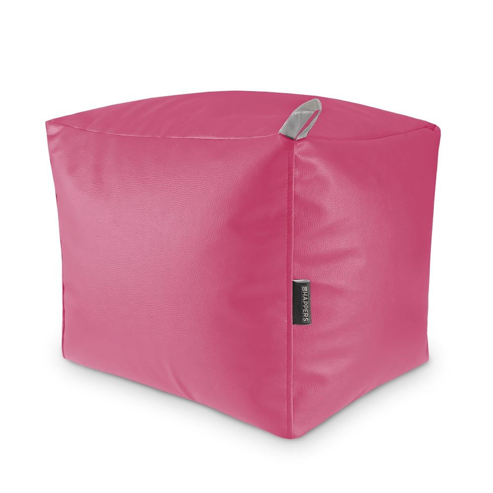 Puff Cuadrado Polipiel Indoor Fucsia Happers ()