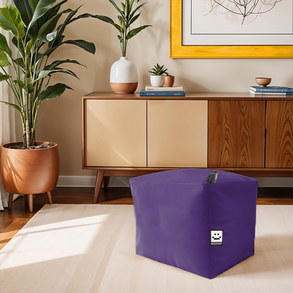 Puff Cuadrado Polipiel Indoor Lila Happers (1)