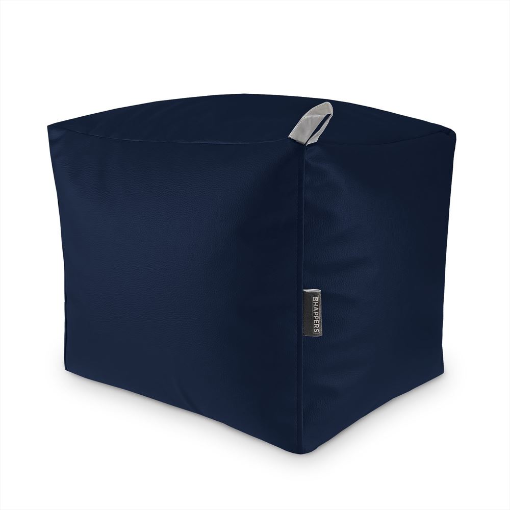 Puff Cuadrado Polipiel Indoor Marino Happers ()