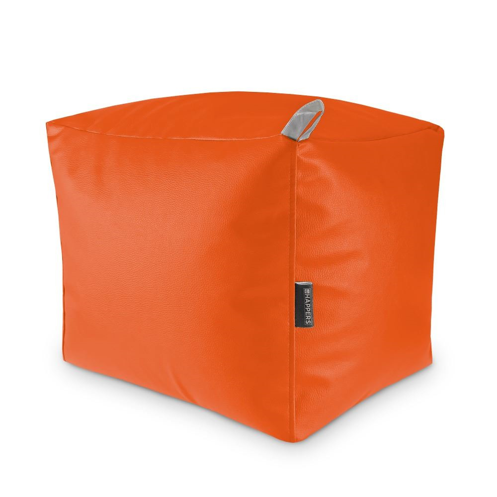 Puff Cuadrado Polipiel Indoor Naranja Happers ()