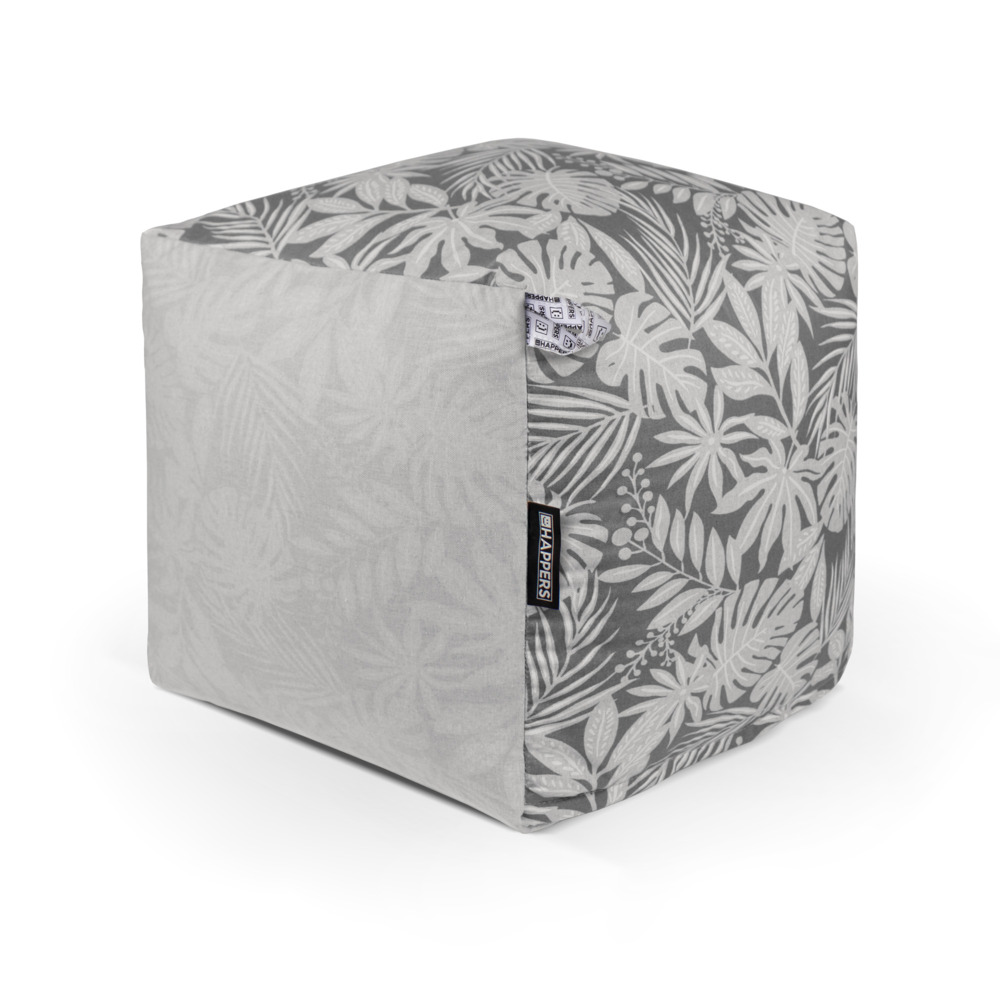 Puff Cuadrado Print Gris ()