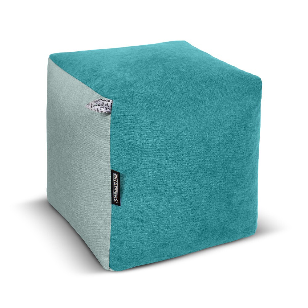 Puff Cuadrado Tex Turquesa (10)