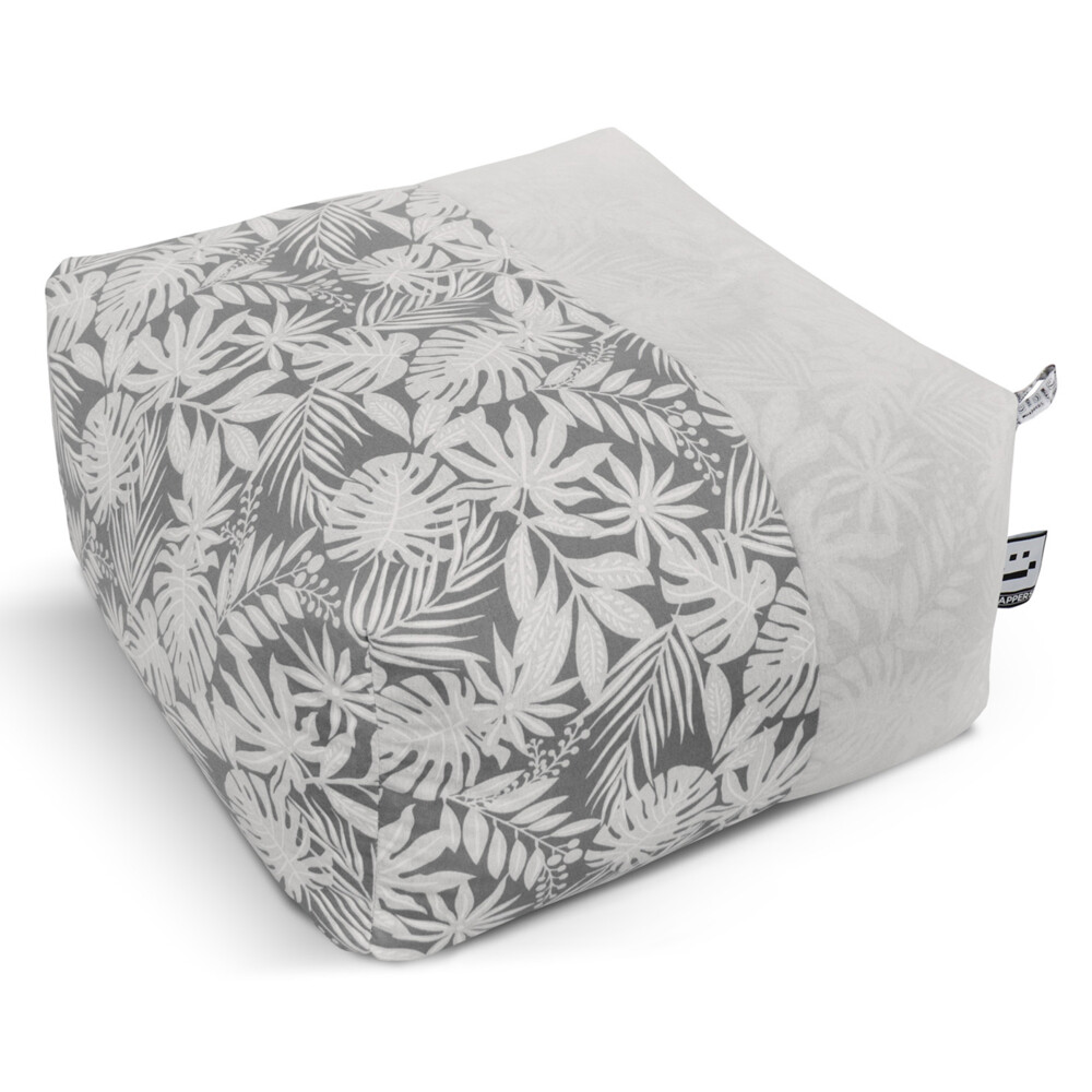 Puff Cuadrado XL Print Gris ()