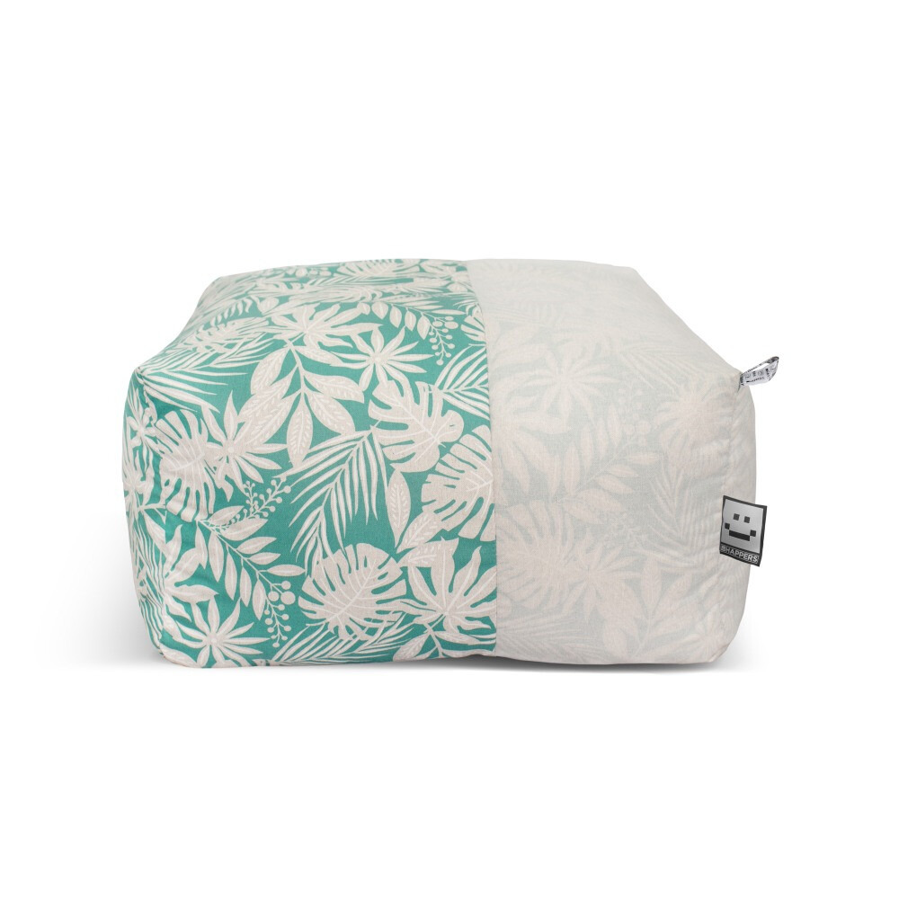 Puff Cuadrado XL Print Turquesa (1)