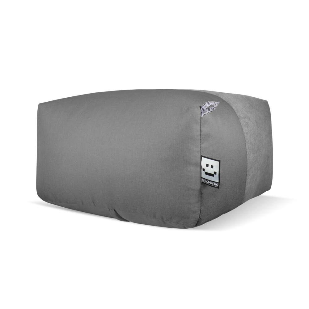 Puff Cuadrado XL Tex Gris ()