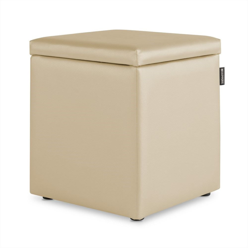 Puff Cubo Arcón Polipiel Crudo ()
