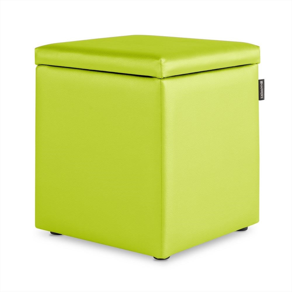 Puff Cubo Arcón Polipiel Verde ()