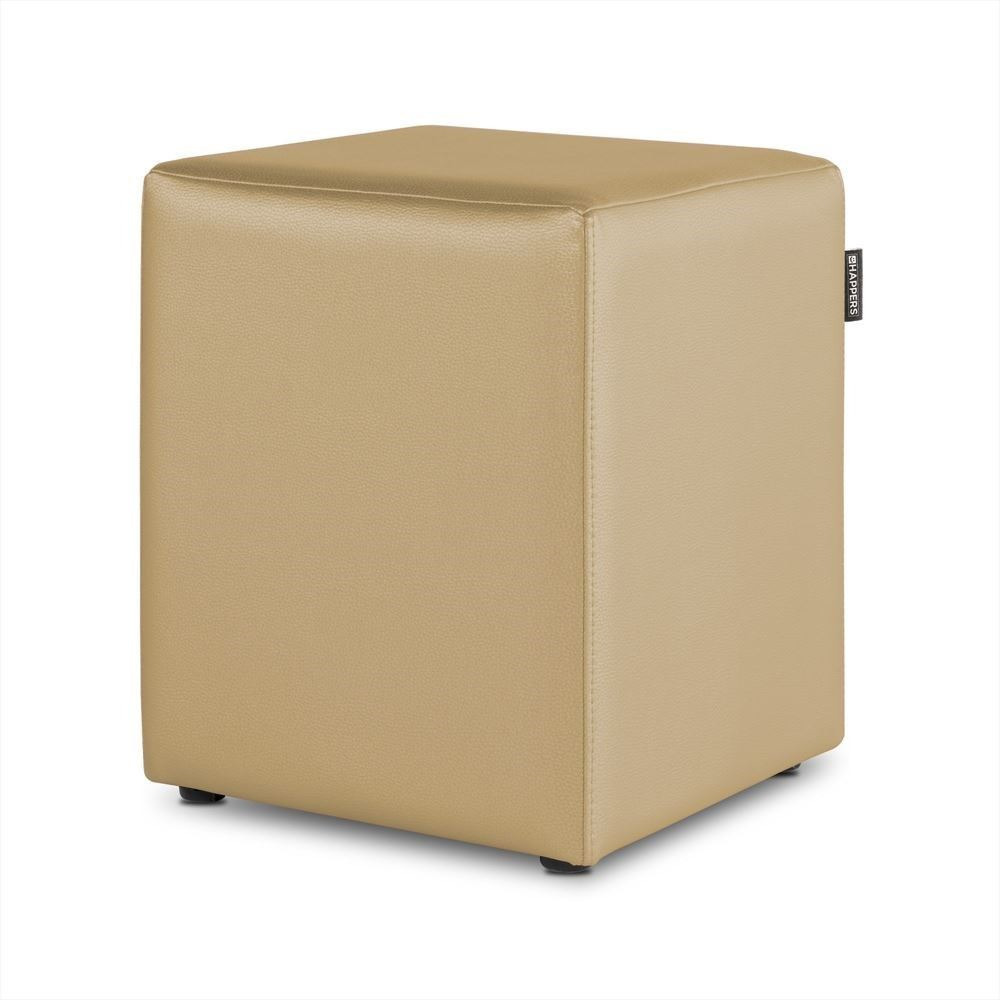 Puff Cubo Polipiel Beige ()