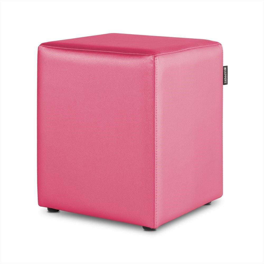 Puff Cubo Polipiel Fucsia ()