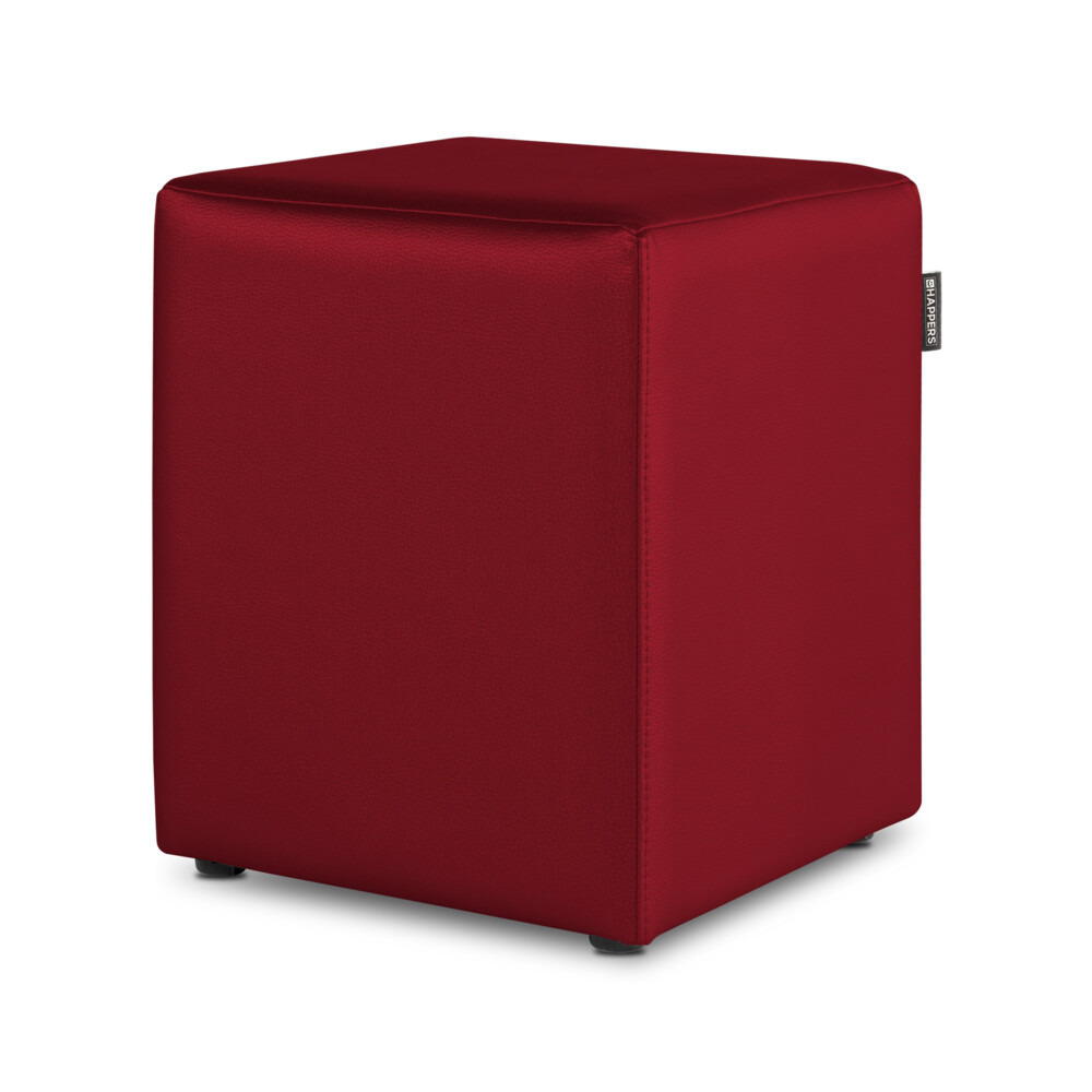 Puff Cubo Polipiel Granate ()