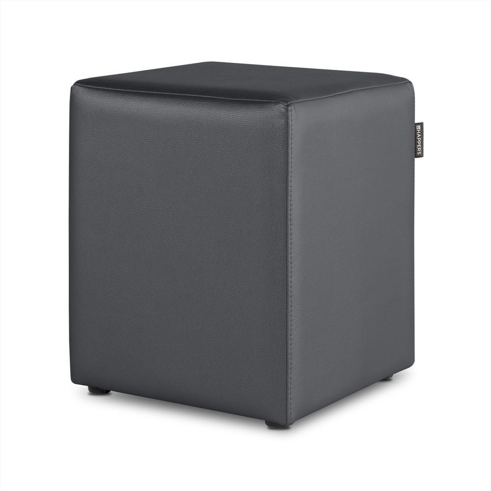 Puff Cubo Polipiel Gris ()
