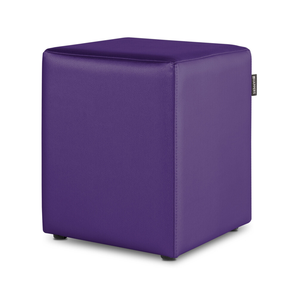 Puff Cubo Polipiel Lila ()