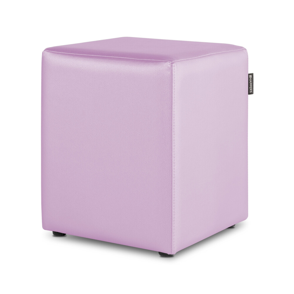 Puff Cubo Polipiel Malva ()